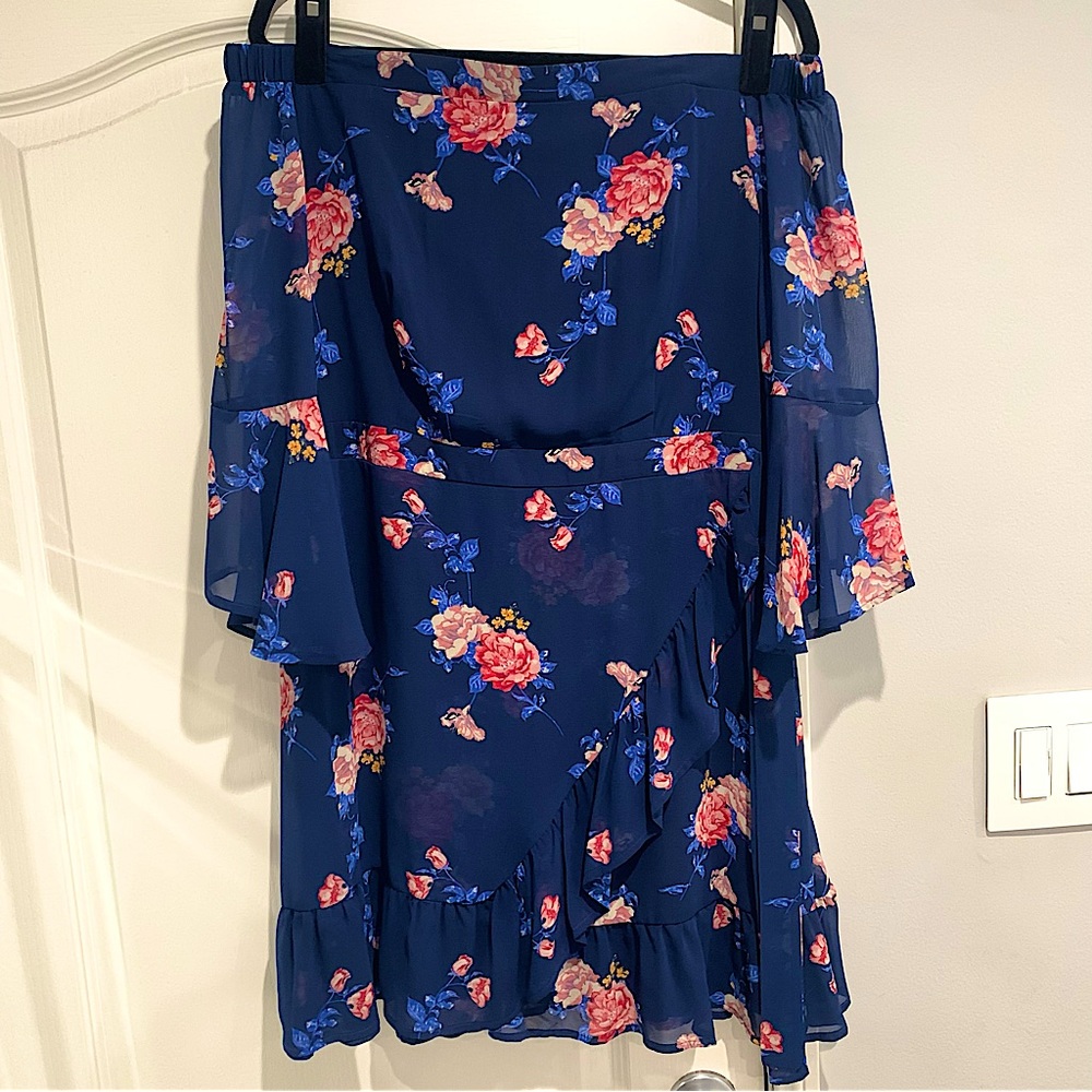 Off Shoulder Ruffle Wrap dress flattering Wedding Formal Casual Homecoming Dance